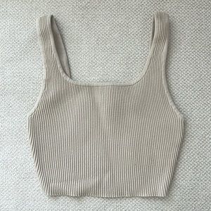 Aritzia square neck sculpt knit tank